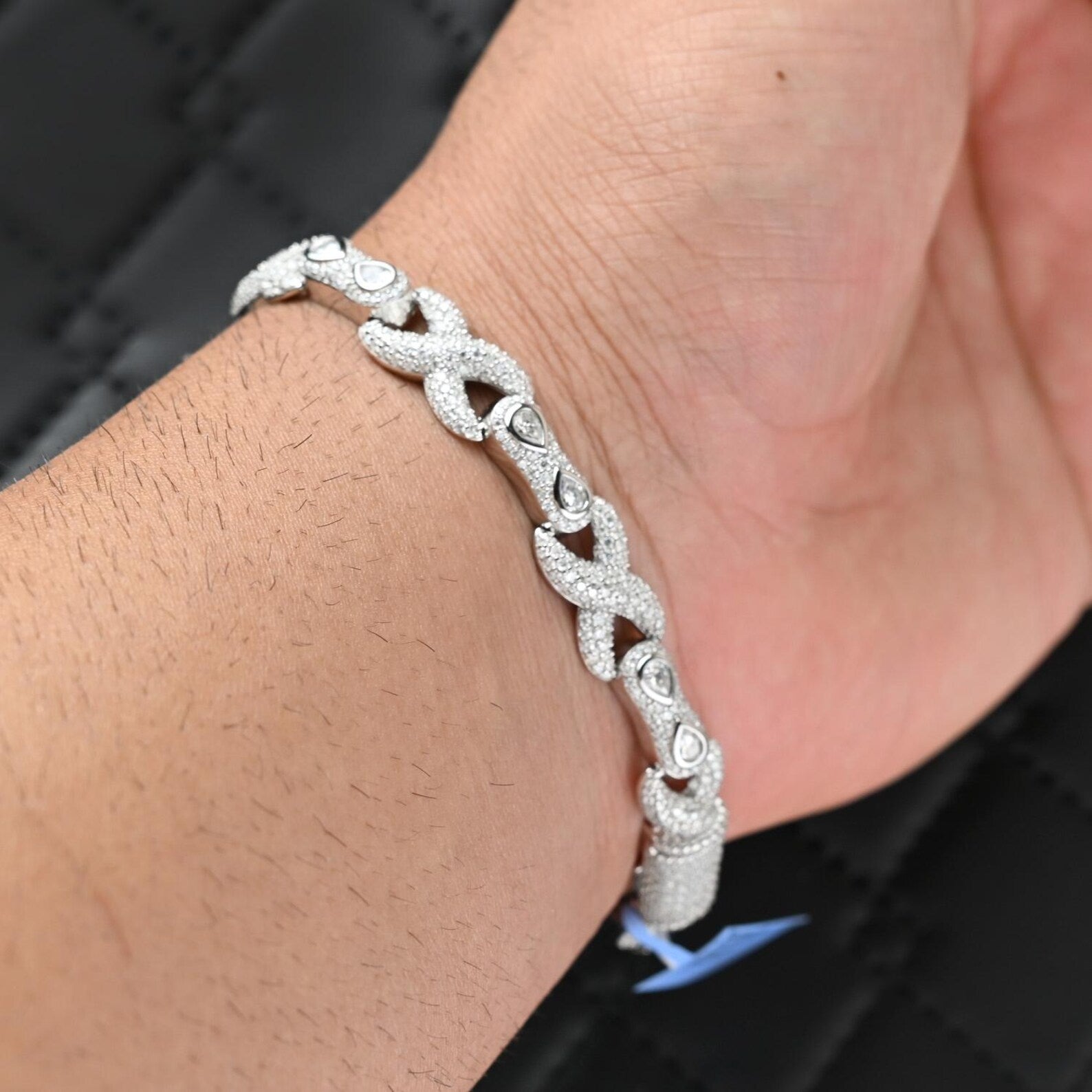 Infinity Iced Out Bracelet [10 CTW] Moissanites in 925 Sterling Silver