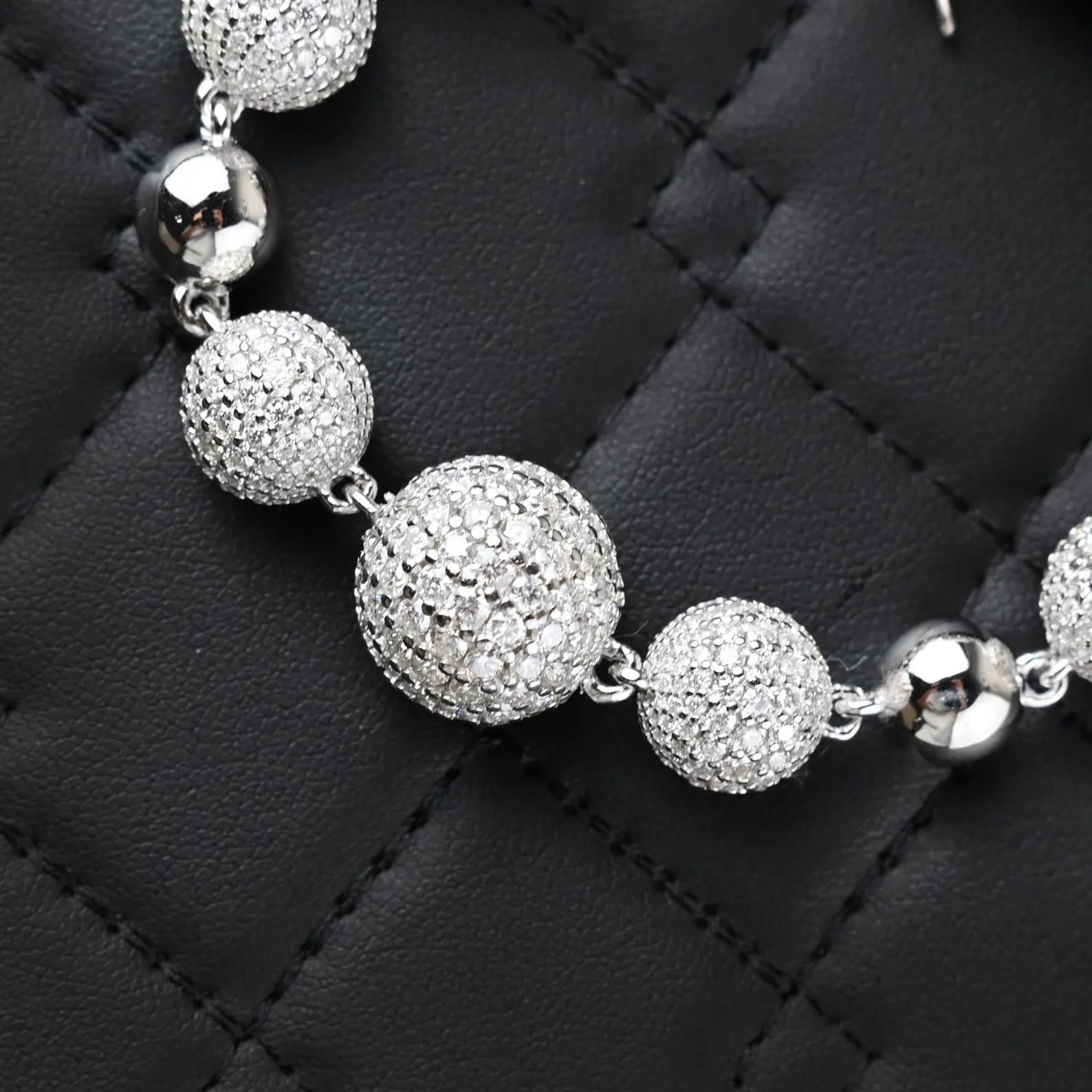 Custom Disco Ball Iced Out Bracelet [44.66 CTW] Moissanites in 925 Sterling Silver