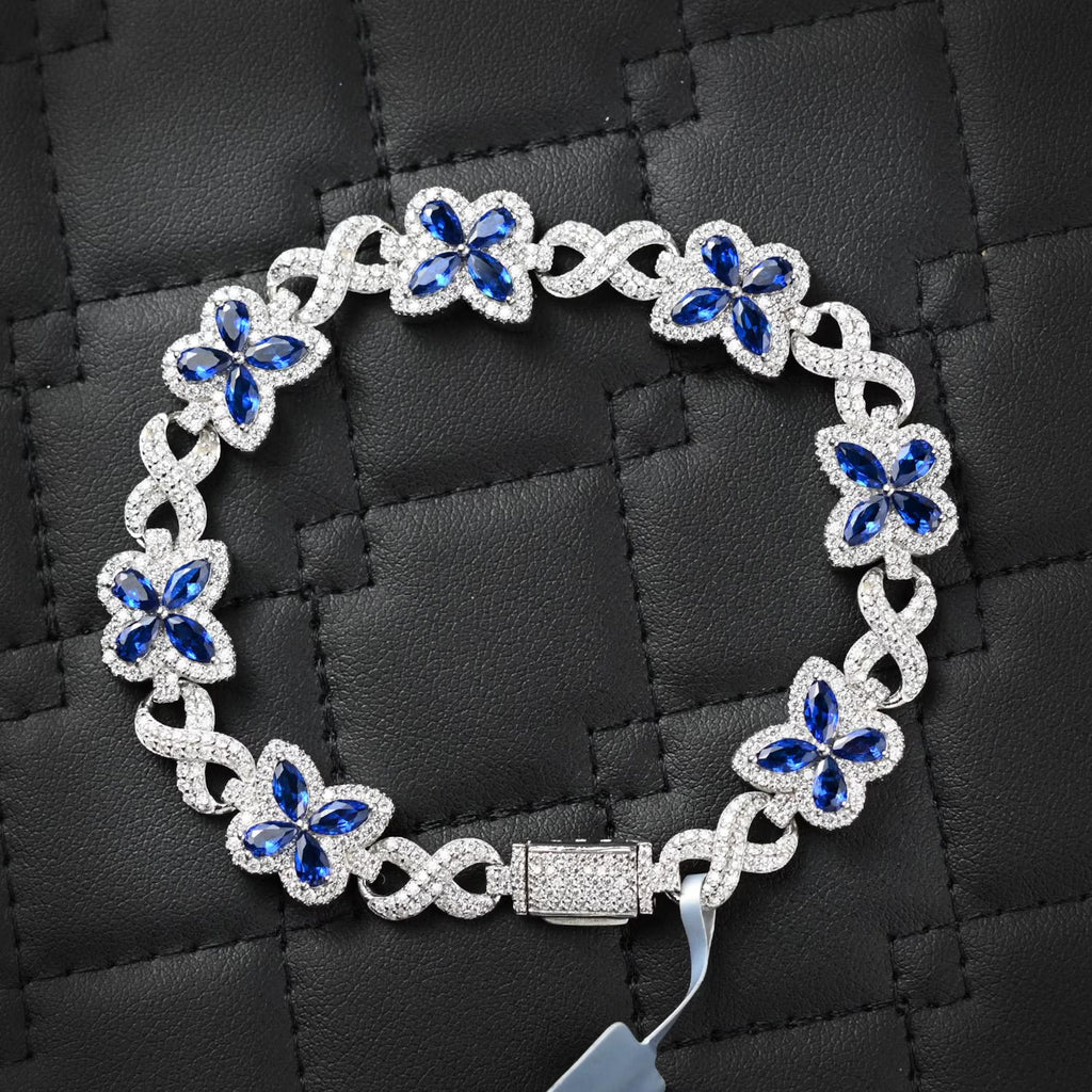 Butterfly Infinity Link Bracelet [4.10CTW] Moissanites in 925 Sterling Silver