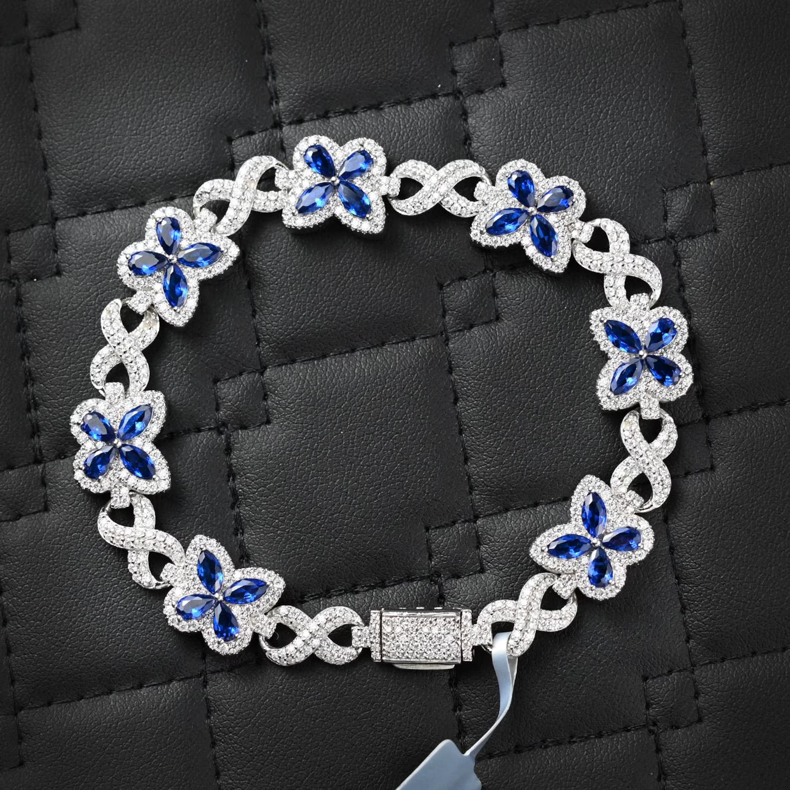 Butterfly Infinity Link Bracelet [4.10CTW] Moissanites in 925 Sterling Silver