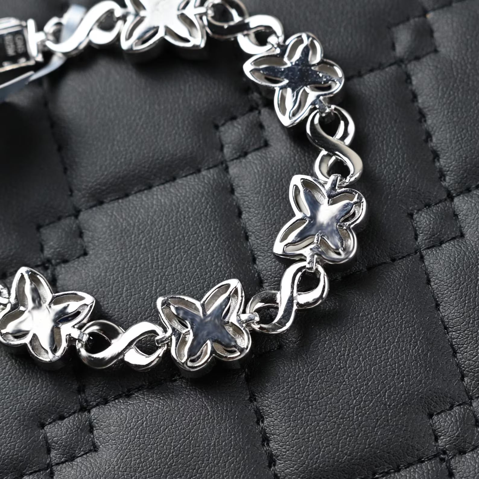 Butterfly Infinity Link Bracelet [4.10CTW] Moissanites in 925 Sterling Silver