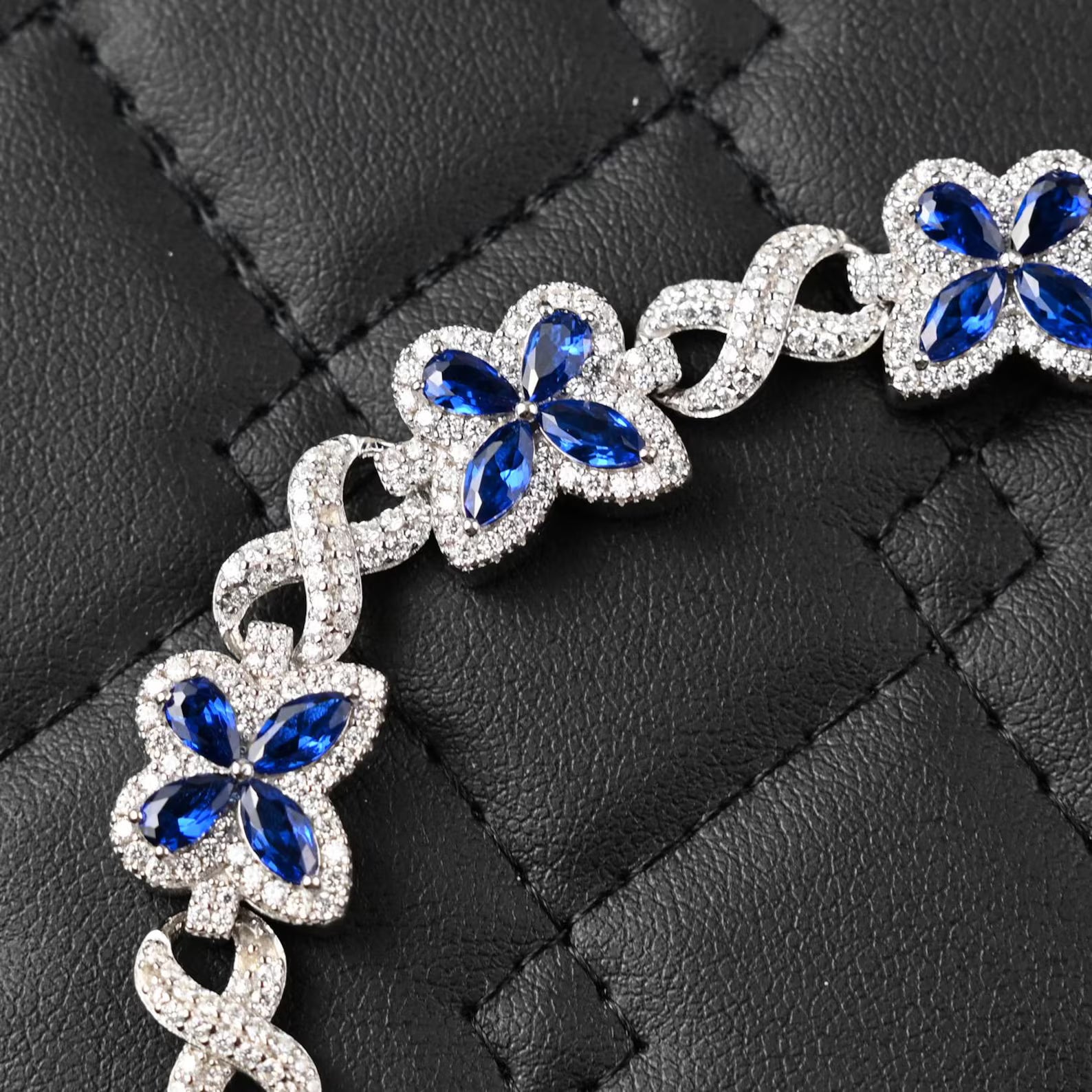 Butterfly Infinity Link Bracelet [4.10CTW] Moissanites in 925 Sterling Silver