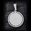 Iced Out Circle Disc VVS1 Moissanite [11.42 CTW] 925 Sterling Silver