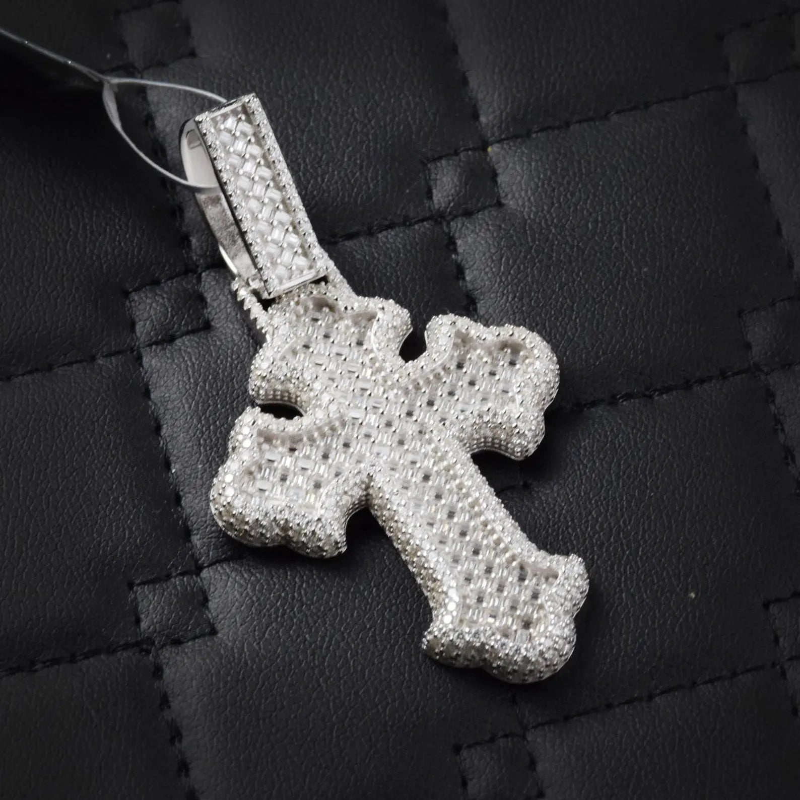 Big Cross Pendant VVS1 Moissanite [4.60 CTW] 925 Sterling Silver