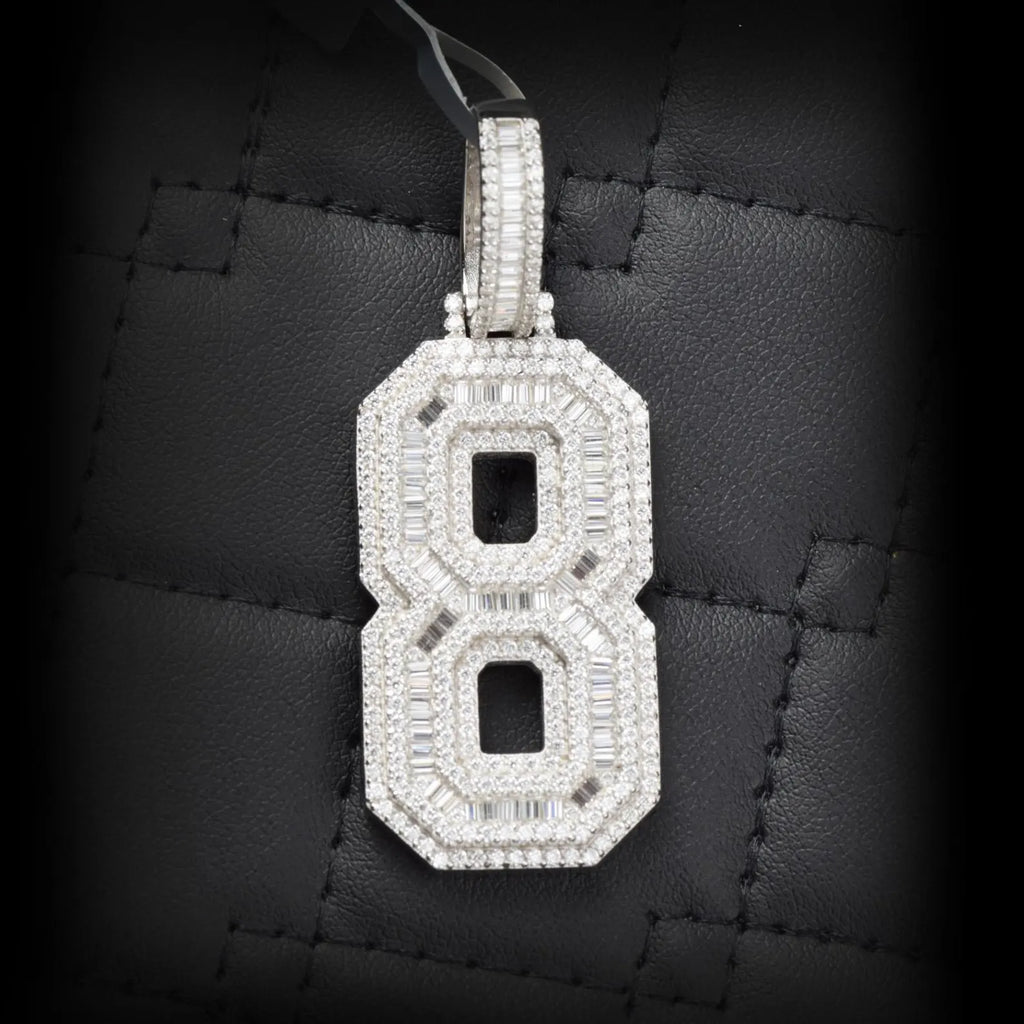 Number 8 VVS1 Moissanite [3.67 CTW] 925 Sterling Silver