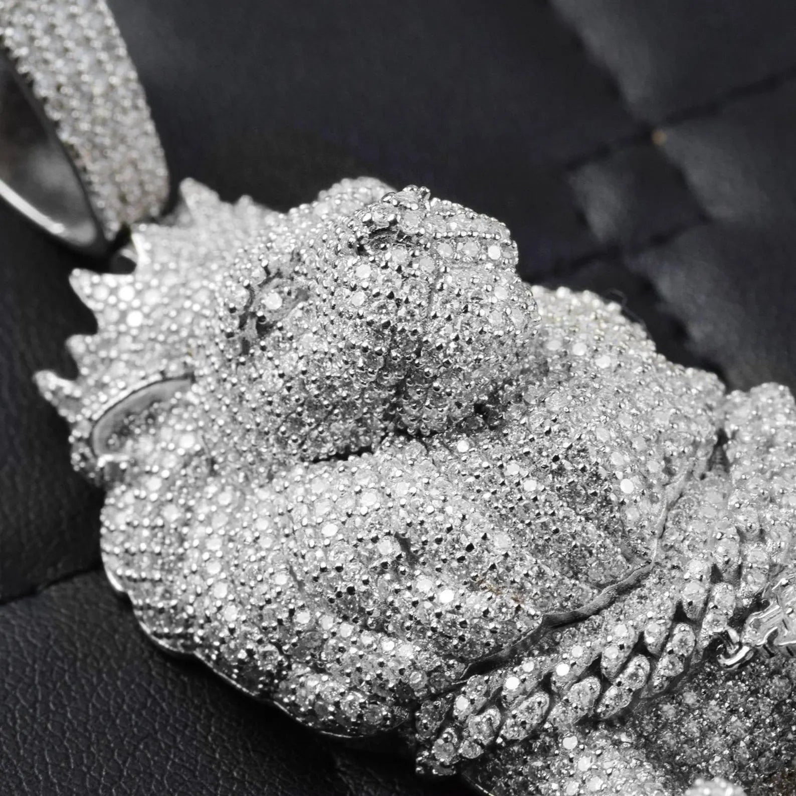 Iced Out Lion Pendant VVS1 Moissanite [13.41 CTW] 925 Sterling Silver