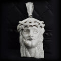 3D Jesus Face Pendant VVS1 Moissanite [24.7 CTW] 925 Sterling Silver