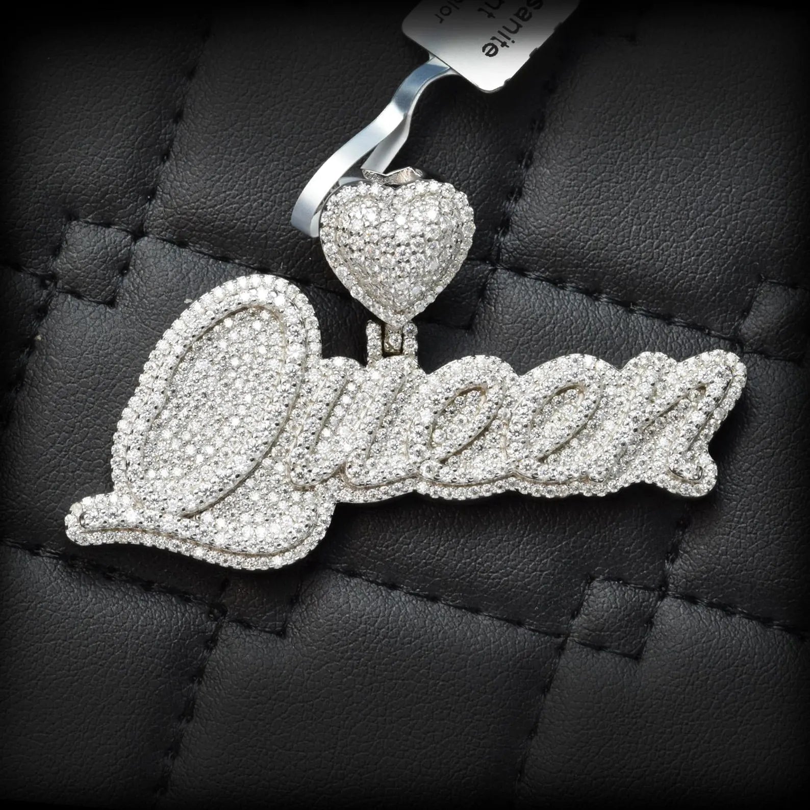 Queen Letter Hiphop Pendant VVS1 Moissanite [3.87 CTW] 925 Sterling Silver