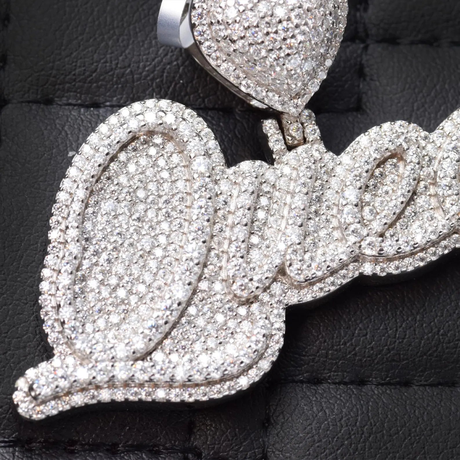 Queen Letter Hiphop Pendant VVS1 Moissanite [3.87 CTW] 925 Sterling Silver