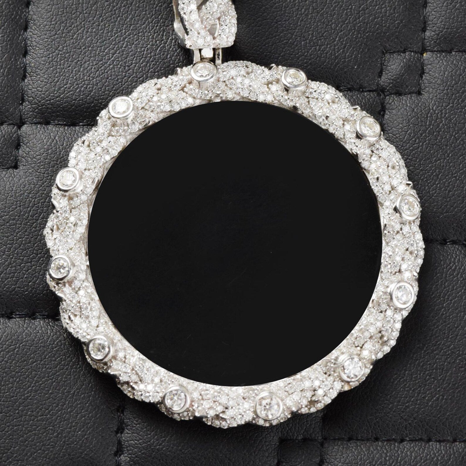 Memory Charm Picture Pendant VVS1 Moissanite [4.97 CTW] 925 Sterling Silver