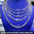 925 Sterling Silver Figaro Chains
