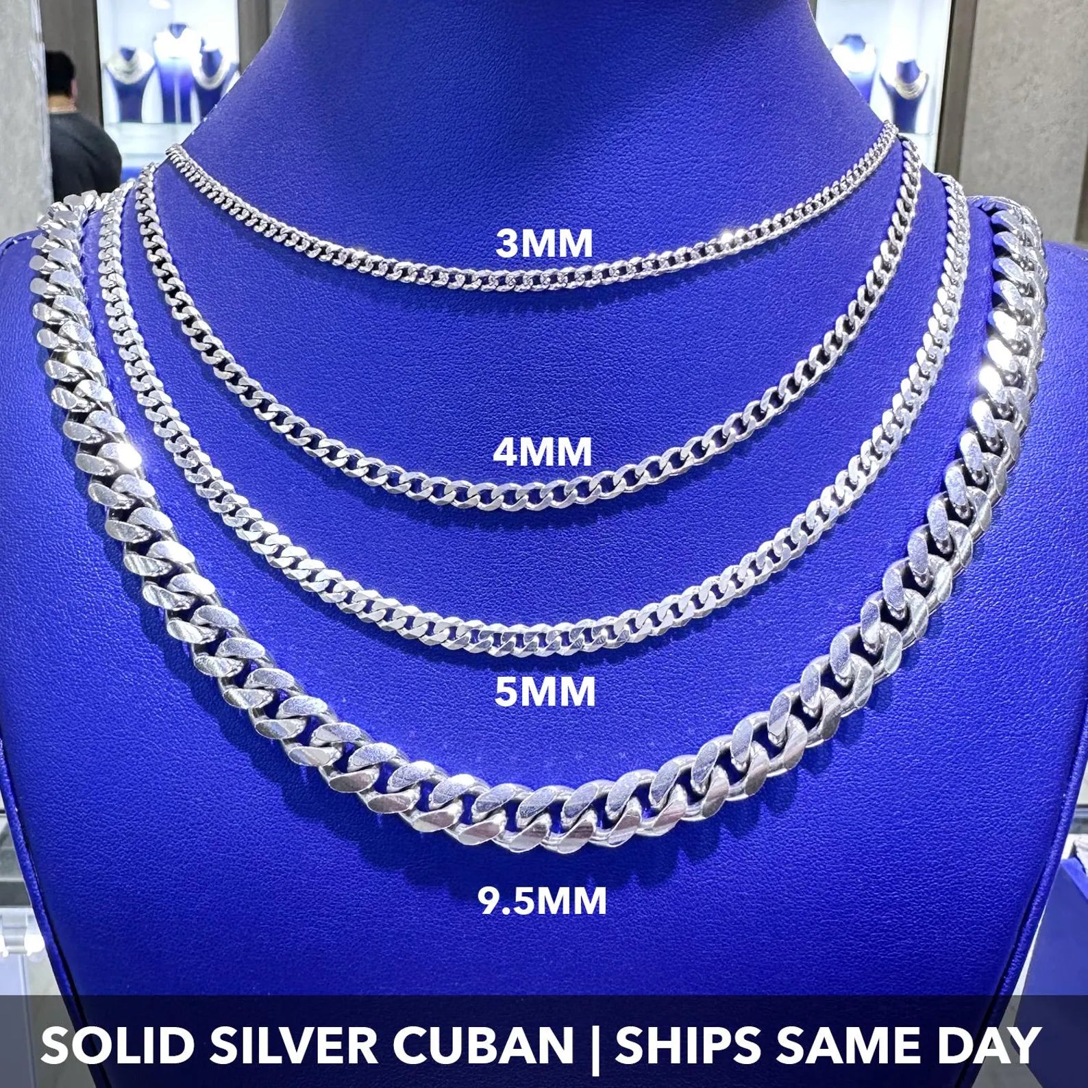 925 Sterling Silver Cuban Chains
