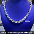 925 Sterling Silver Solid Rope Chain