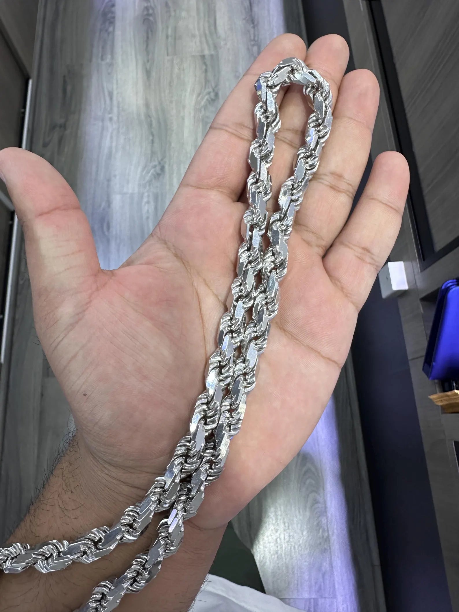925 Sterling Silver Solid Rope Chain