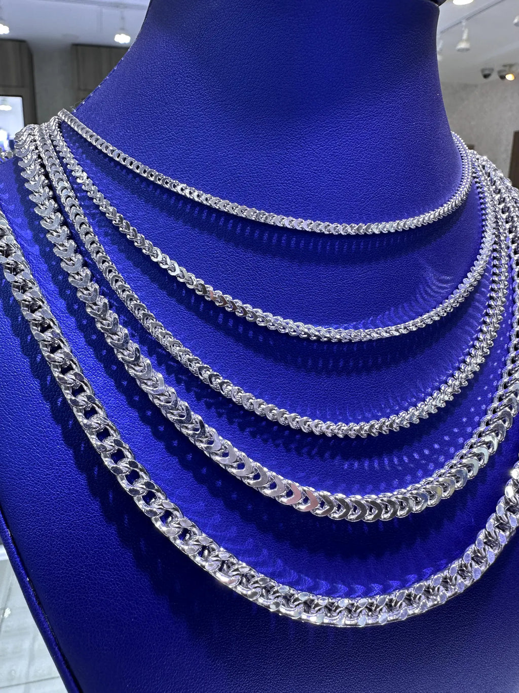 925 Sterling Silver Franco Chains