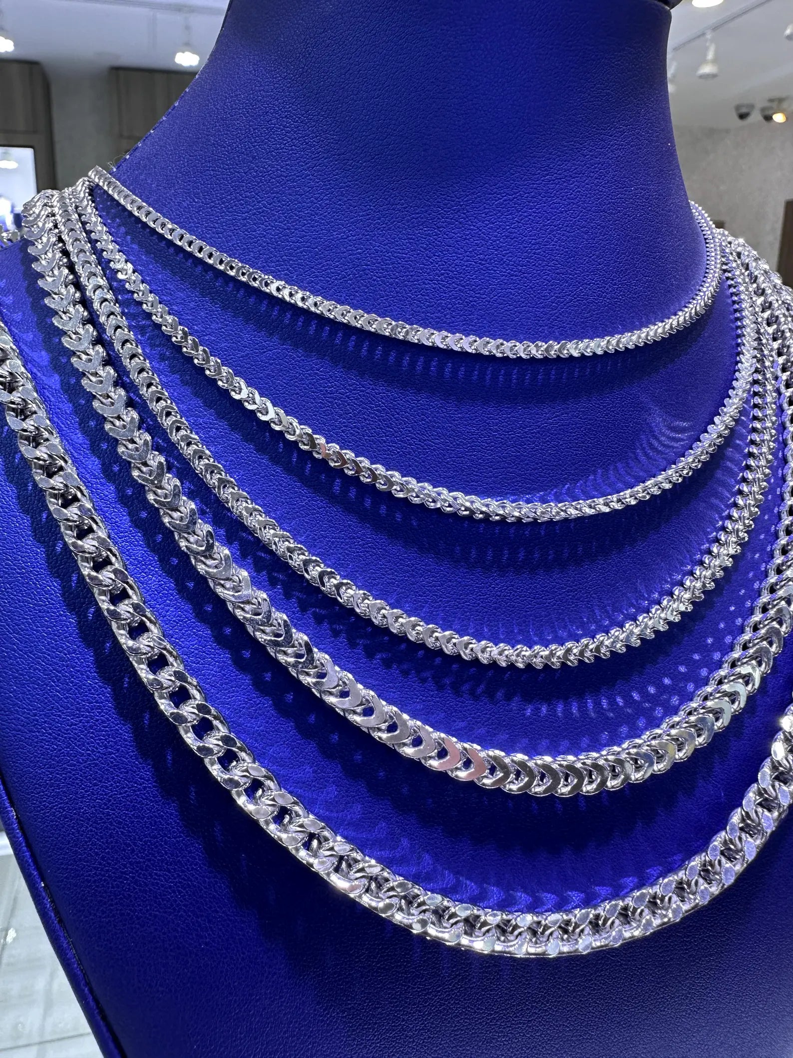 925 Sterling Silver Franco Chains