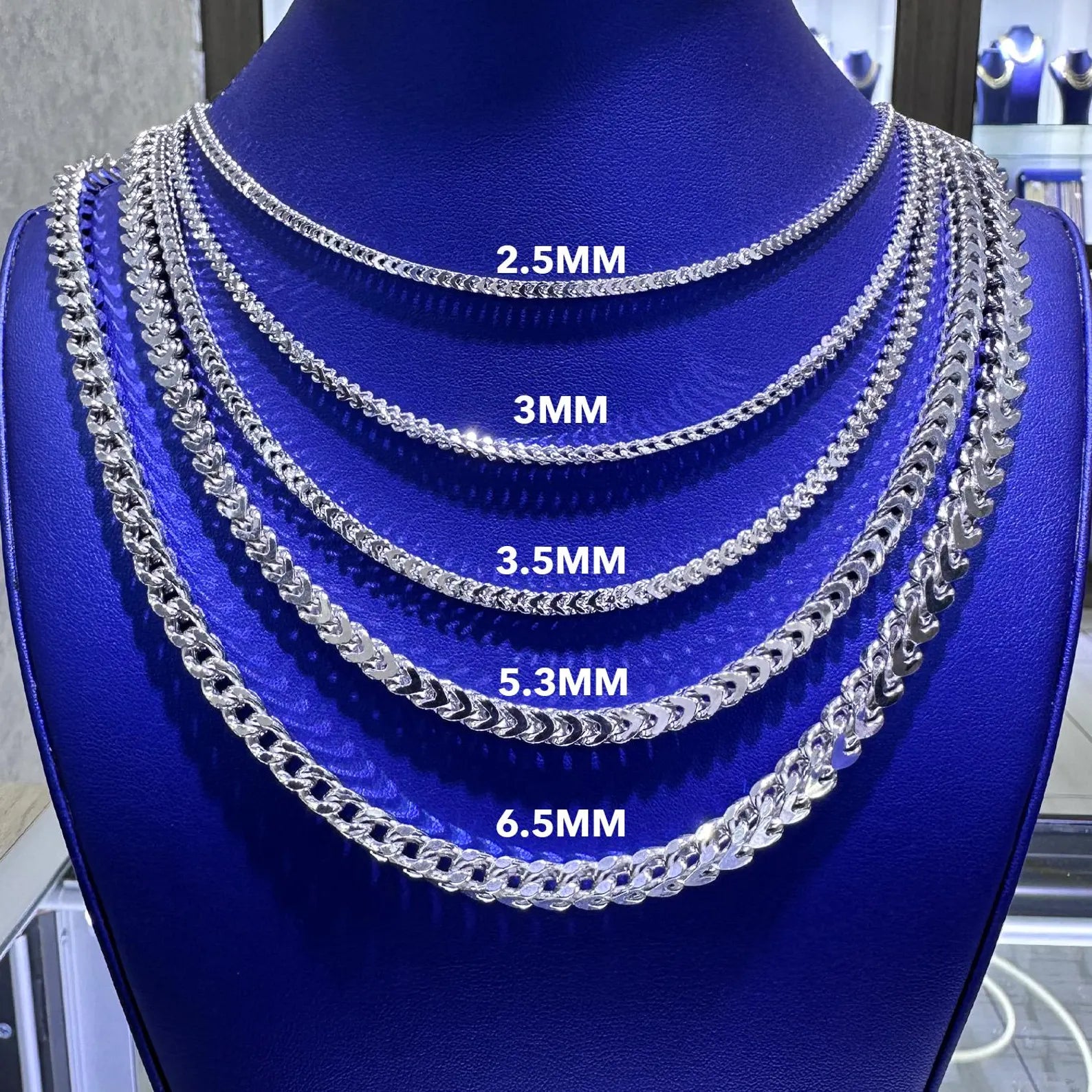 925 Sterling Silver Franco Chains