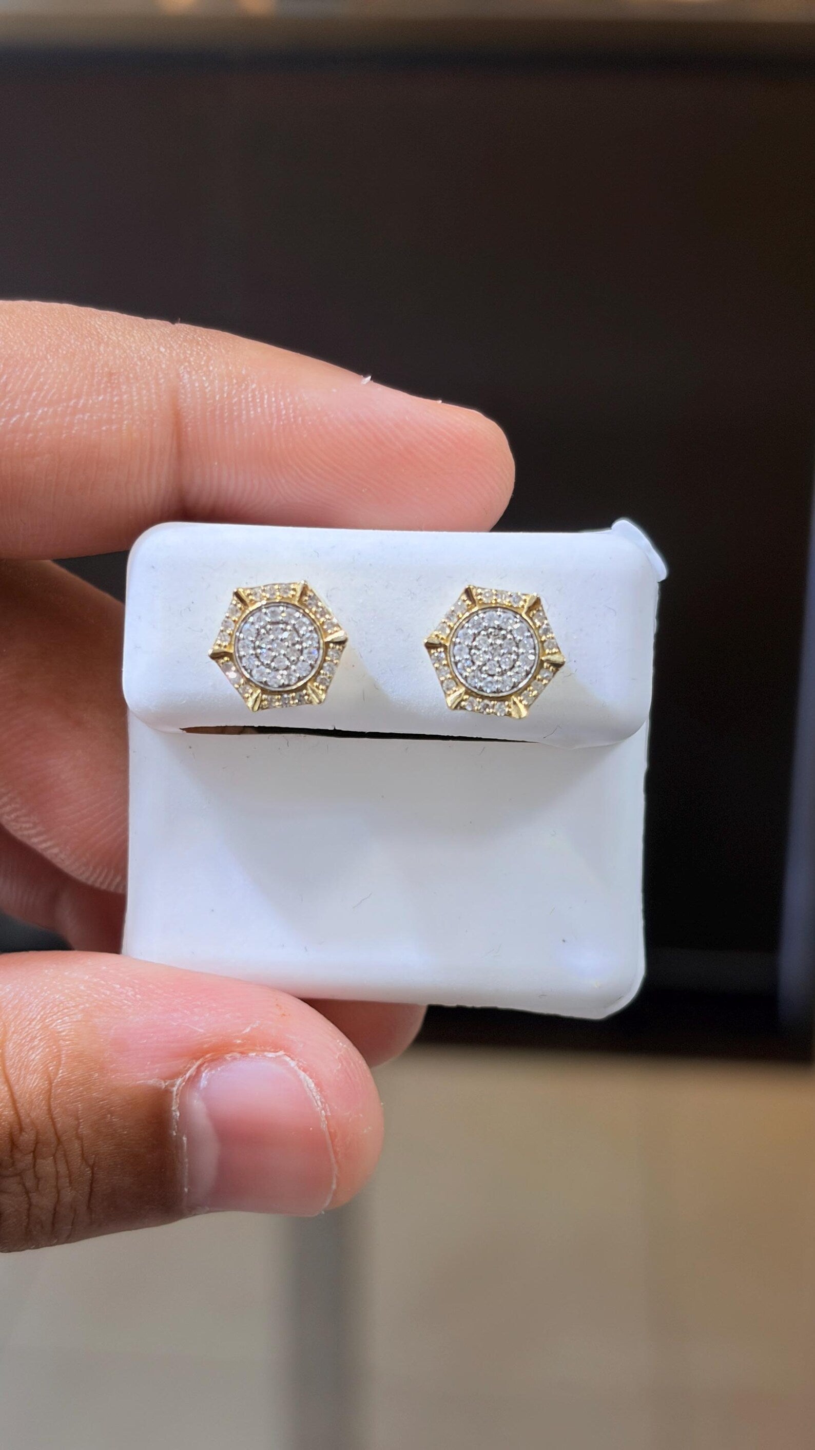 10K Gold Two Tone Diamond 0.33 CTW Earring