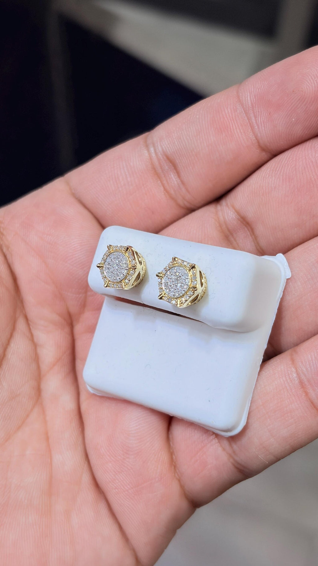 10K Gold Two Tone Diamond 0.33 CTW Earring
