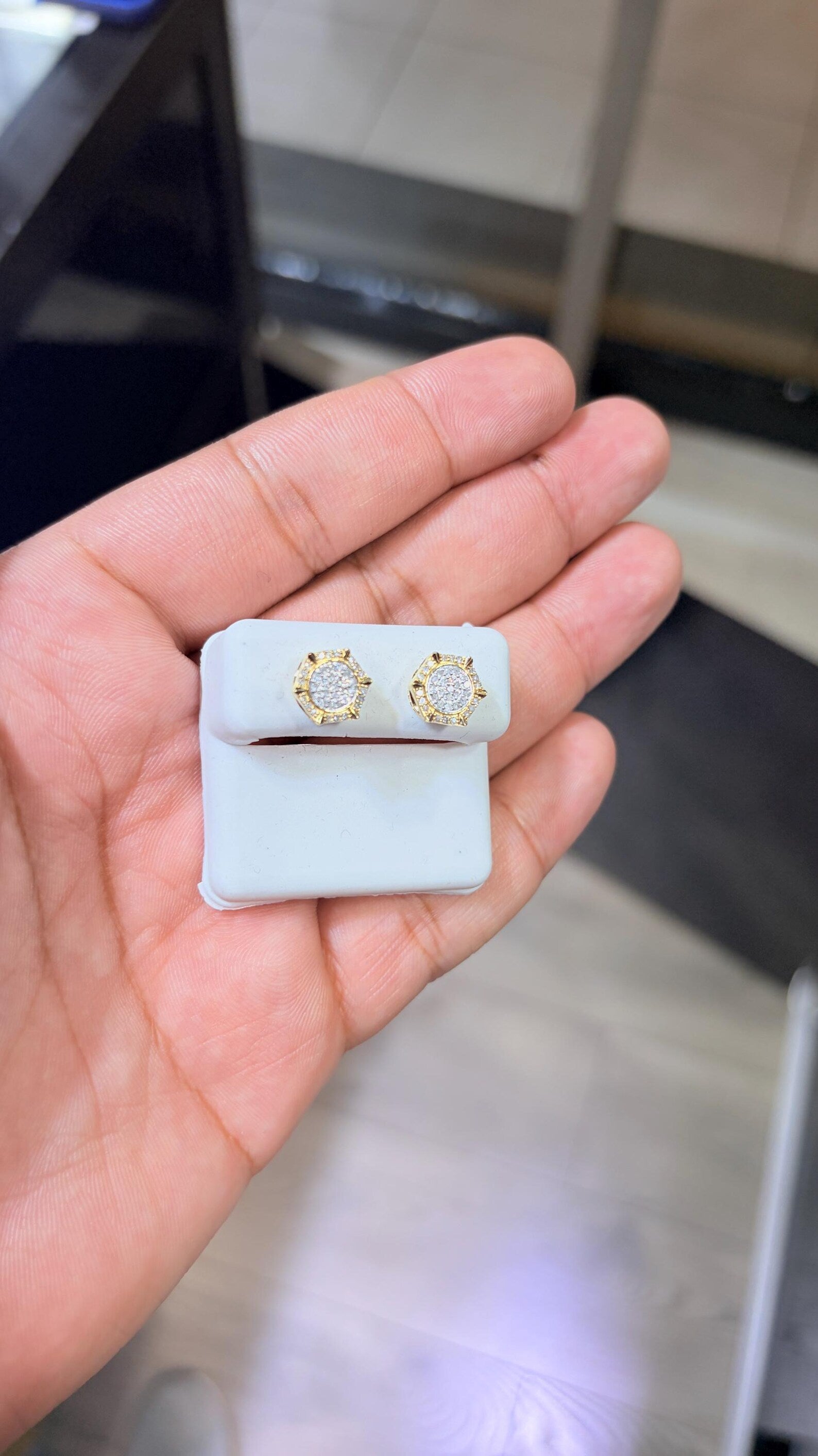 10K Gold Two Tone Diamond 0.33 CTW Earring