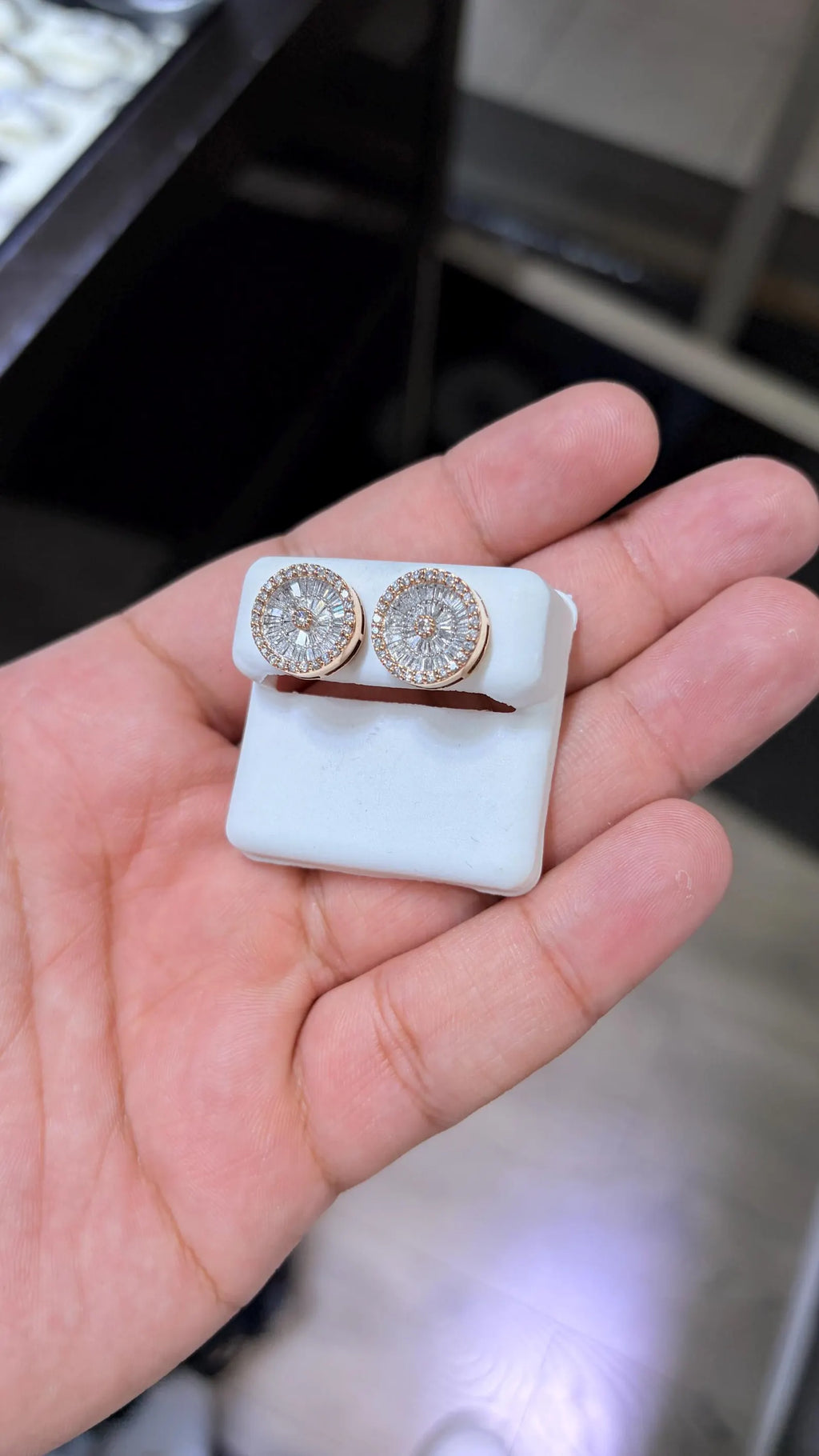 10K Rose Gold Diamond Earring 1.50 Carat Natural Diamonds