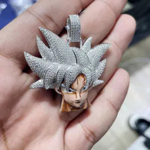 Goku Pendant VVS1 Moissanite [3.68 CTW] 925 Sterling Silver