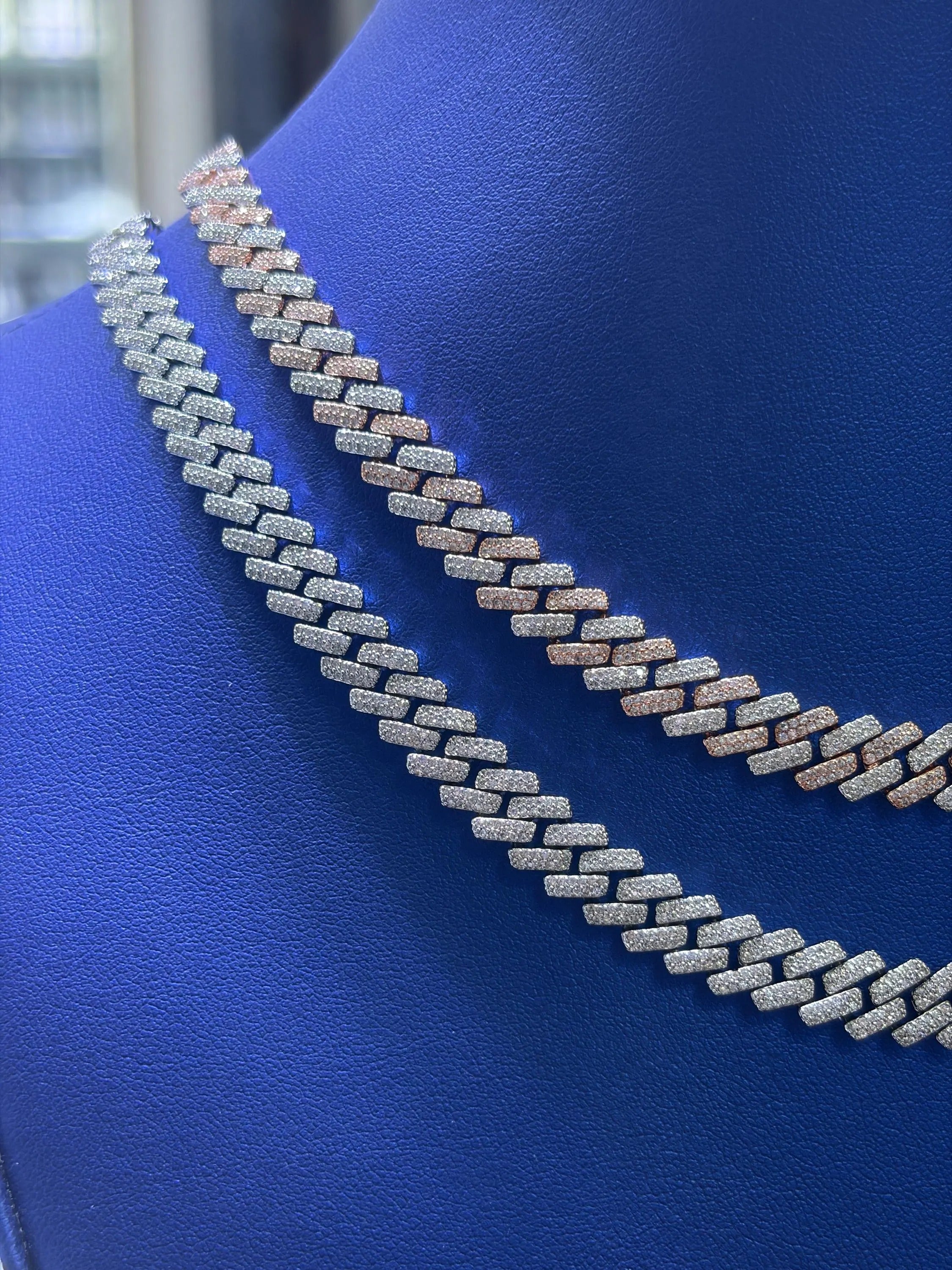 Miami Cuban Link Moissanite Chain 8mm VVS 10 CTW D Color