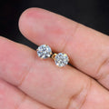 14K White Gold Solitaire 1.00 CTW Lab Grown 5mm Round Earring