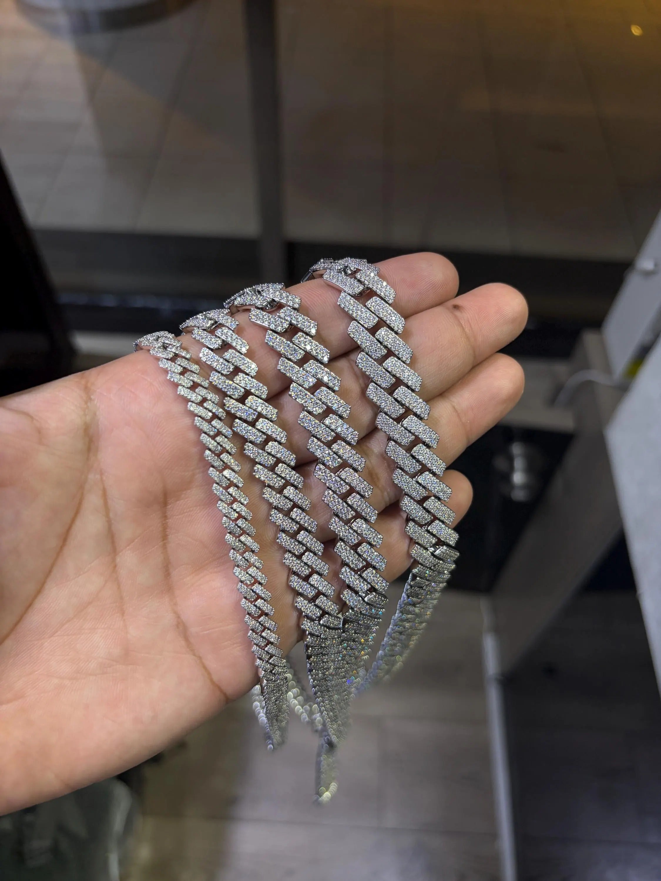 Infinity Link Moissanite Chain VVS D Color