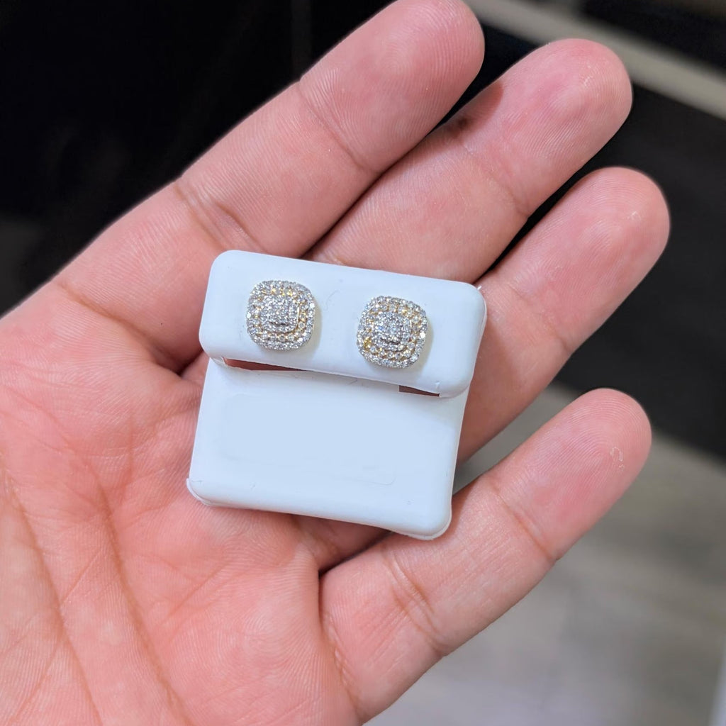 10K Gold Two Tone Diamond 0.50 CTW Earring