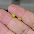 10K Gold Floral Yellow Diamond 0.25 CTW Earring