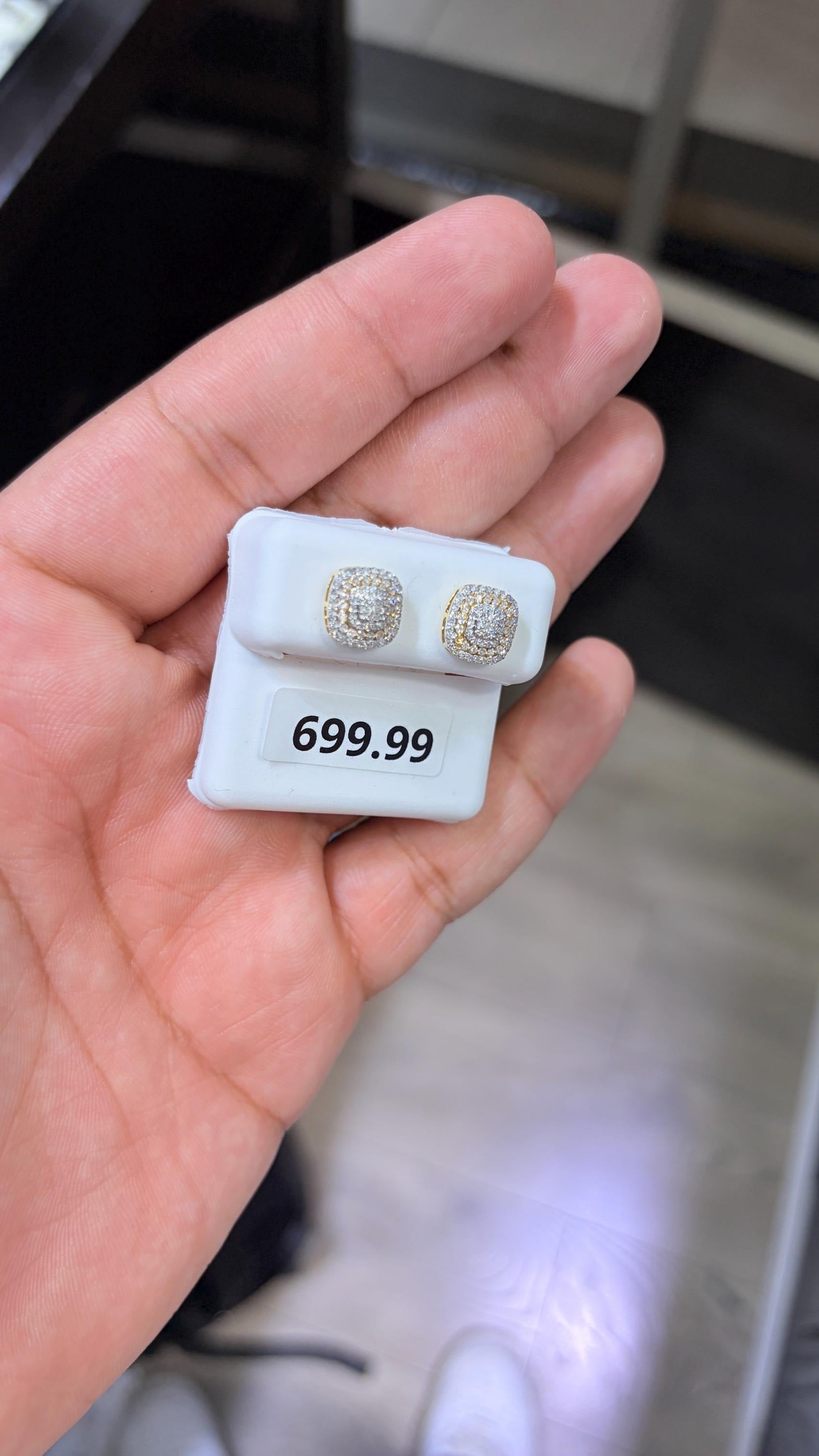 10K Gold Two Tone Diamond 0.50 CTW Earring