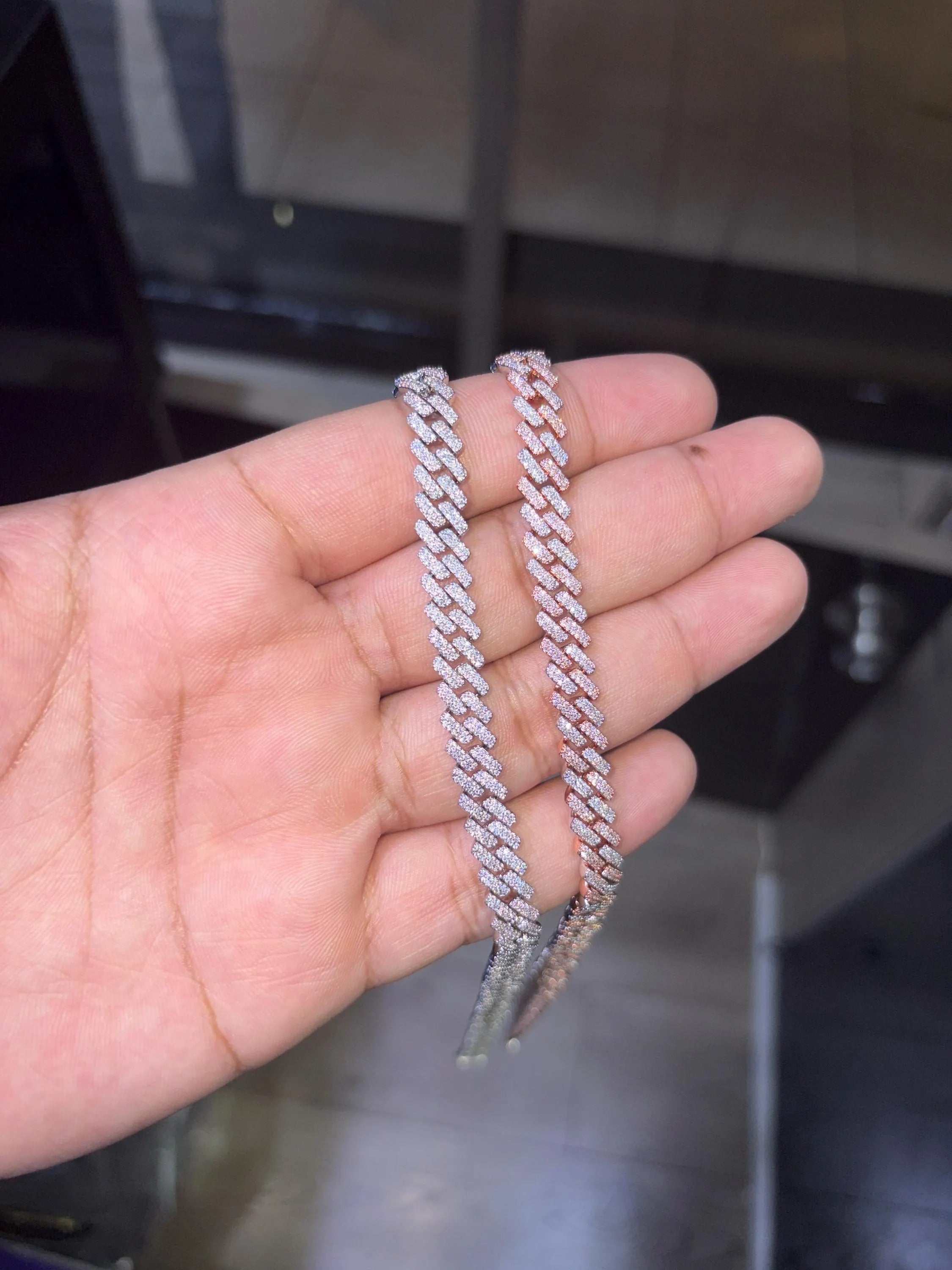 Miami Cuban Link Moissanite Chain 8mm VVS 10 CTW D Color