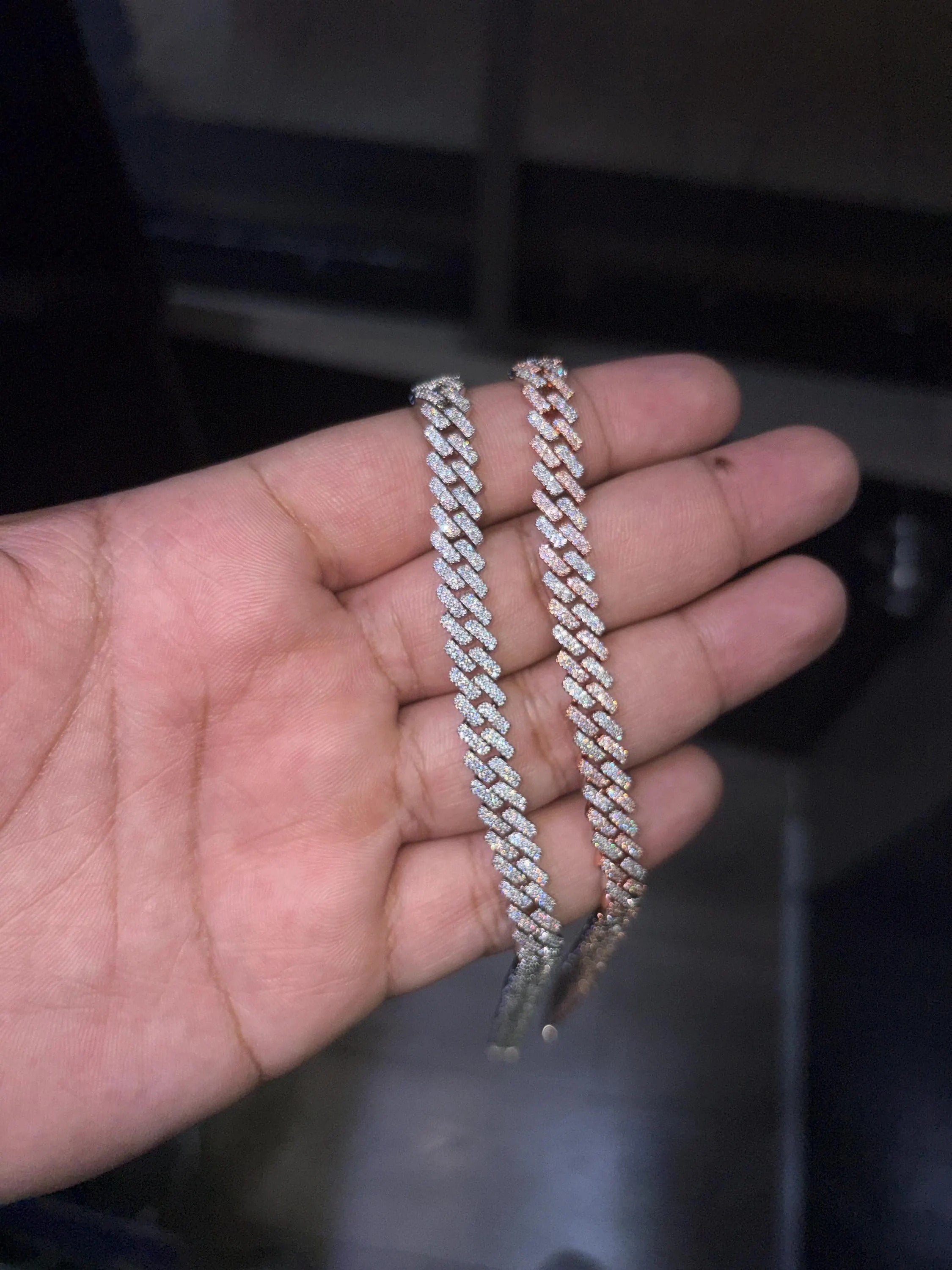 Miami Cuban Link Moissanite Chain 8mm VVS 10 CTW D Color
