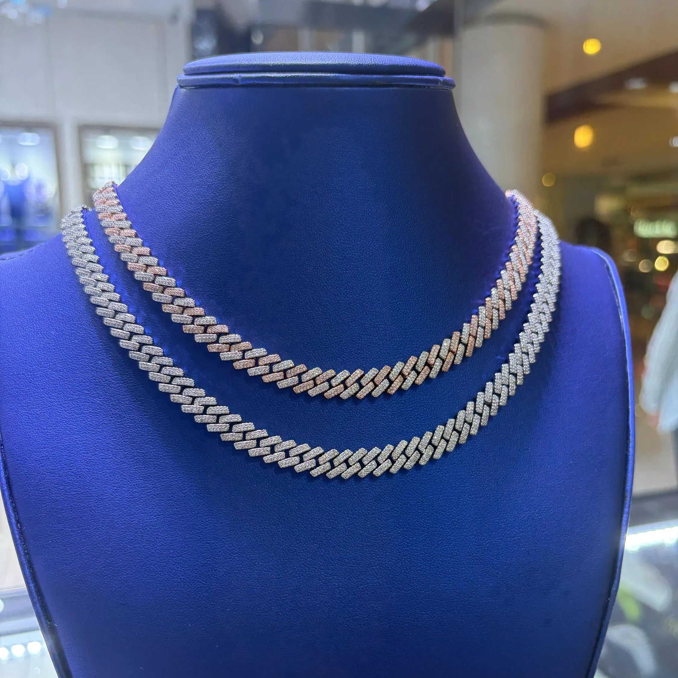 Miami Cuban Link Moissanite Chain 8mm VVS 10 CTW D Color