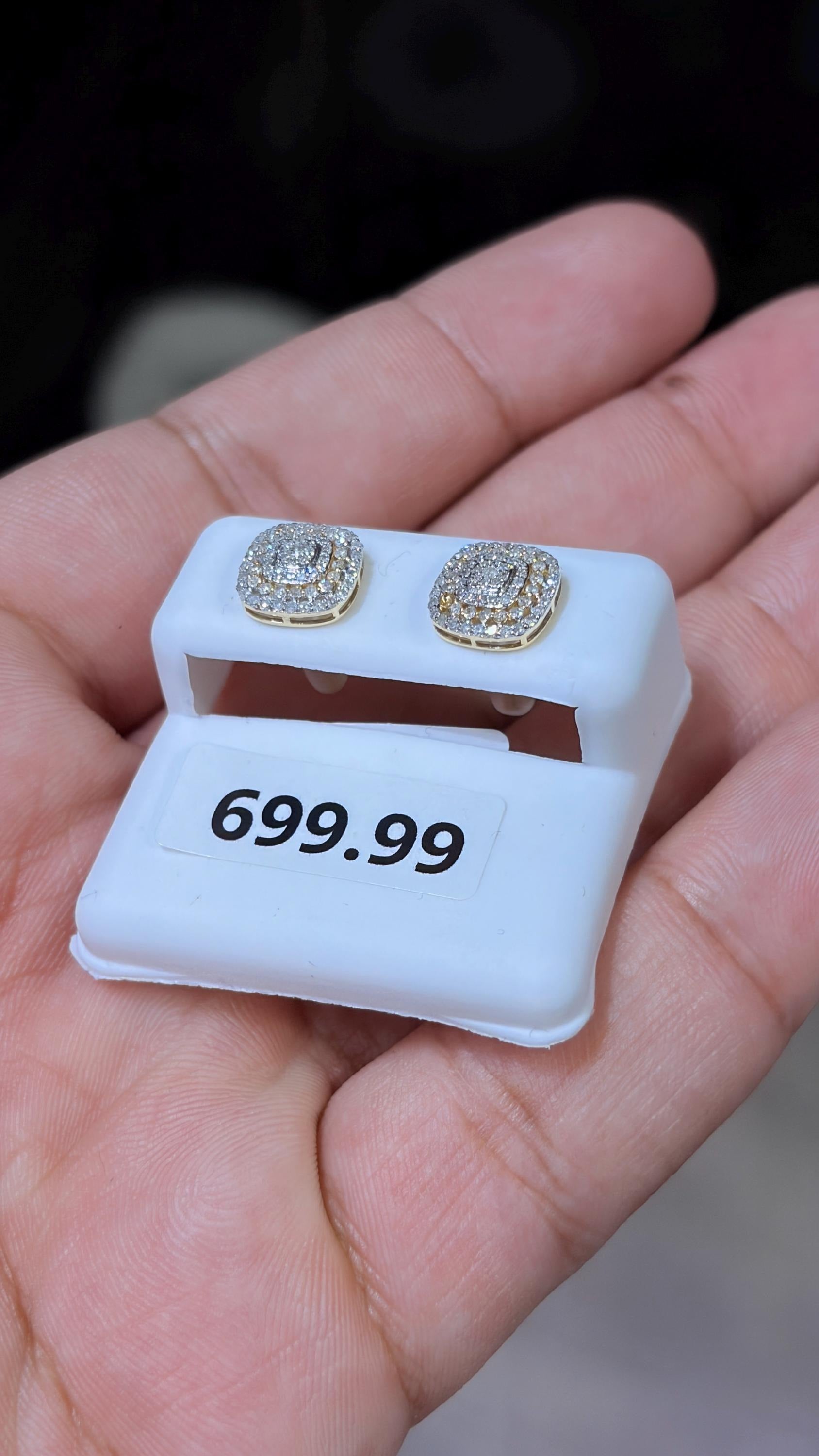 10K Gold Two Tone Diamond 0.50 CTW Earring