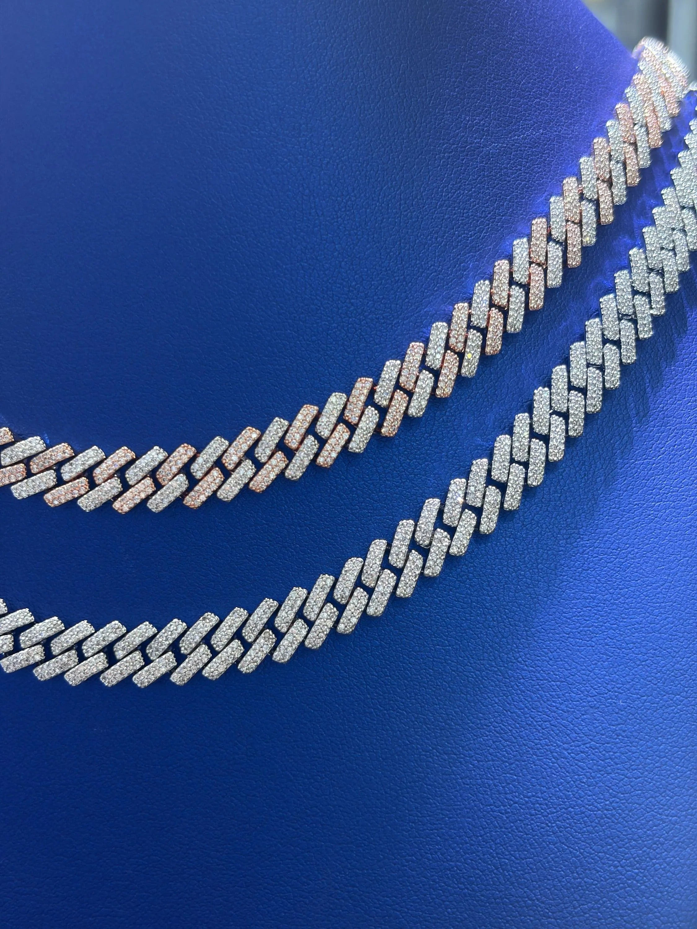 Miami Cuban Link Moissanite Chain 8mm VVS 10 CTW D Color