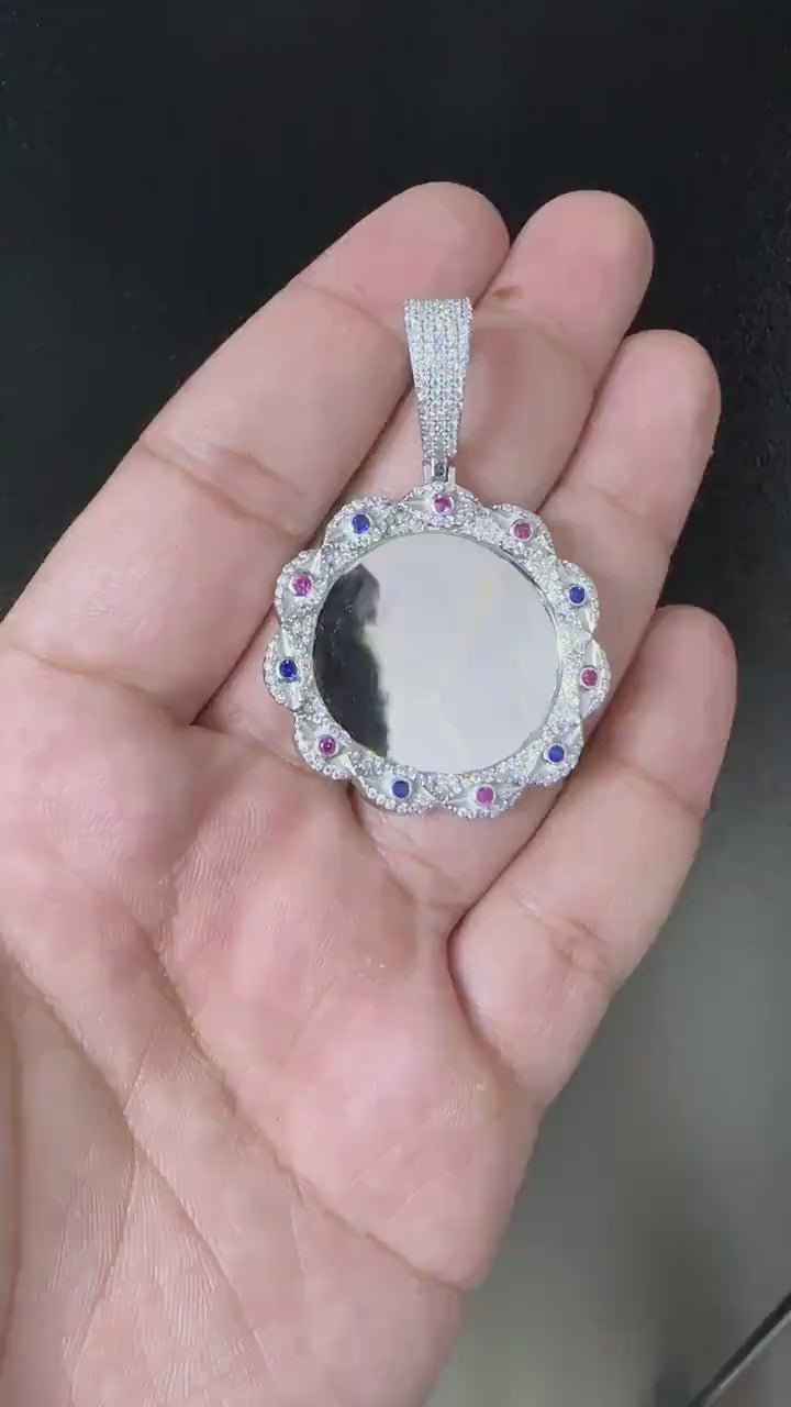 Memory Charm Pendant VVS1 Moissanite [1.20 CTW] 925 Sterling Silver