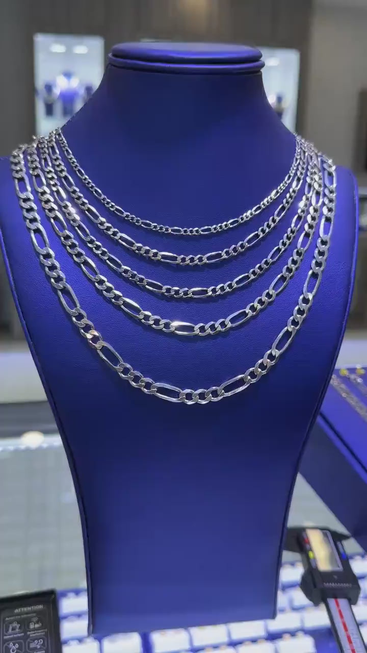 925 Sterling Silver Figaro Chains
