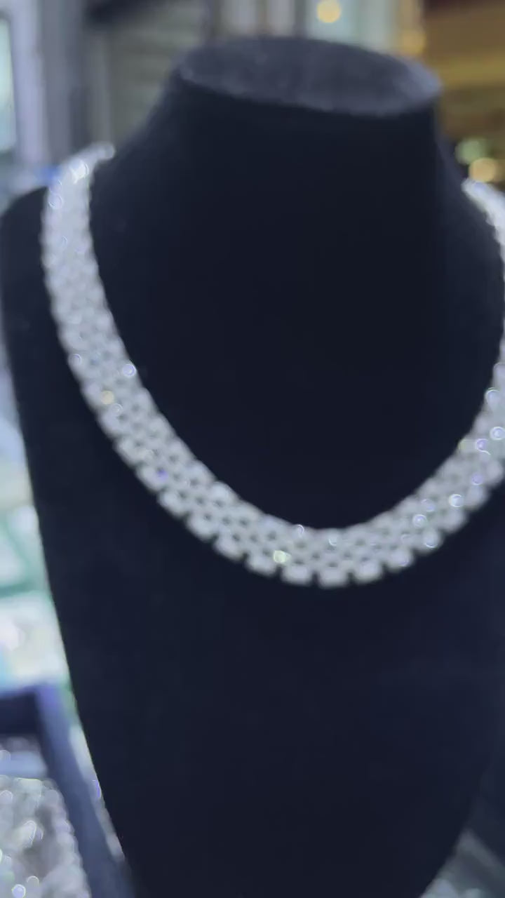 Iced Out Cuban Link Moissanite Necklace [25.52CTW] in 925 Sterling Silver