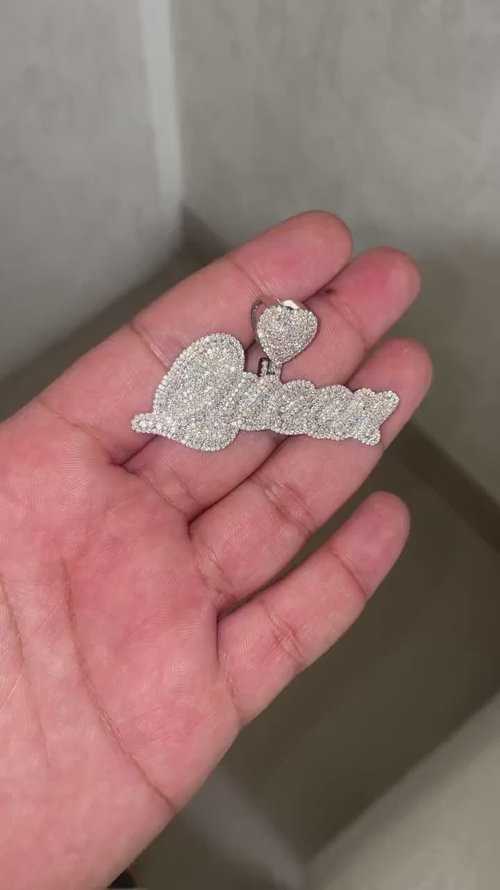 Queen Letter Hiphop Pendant VVS1 Moissanite [3.87 CTW] 925 Sterling Silver