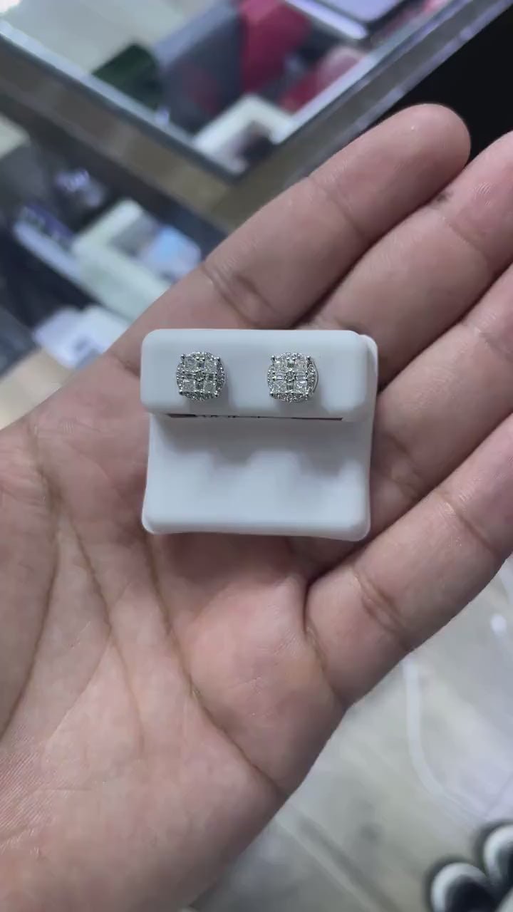 0.76 CTW Moissanite Stud Earrings 925 Sterling Silver