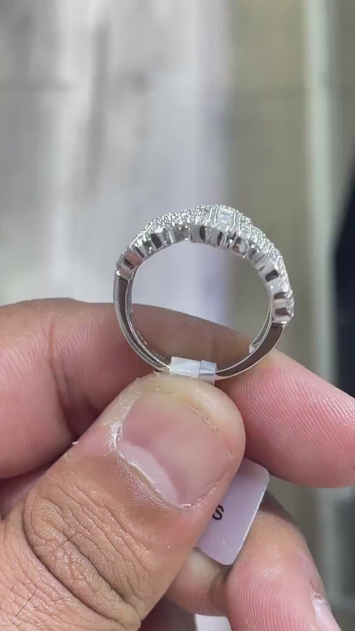 Men Moissanite Ring Cross Shaped [3.25 CTW] in 925 Sterling Silver