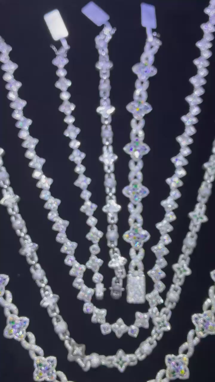 Moissanite Necklace/Bracelet Bundle [VVS Moissanite / 925 Sterling Silver]