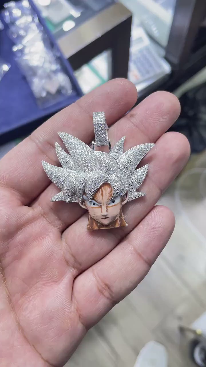 Goku Pendant VVS1 Moissanite [3.68 CTW] 925 Sterling Silver