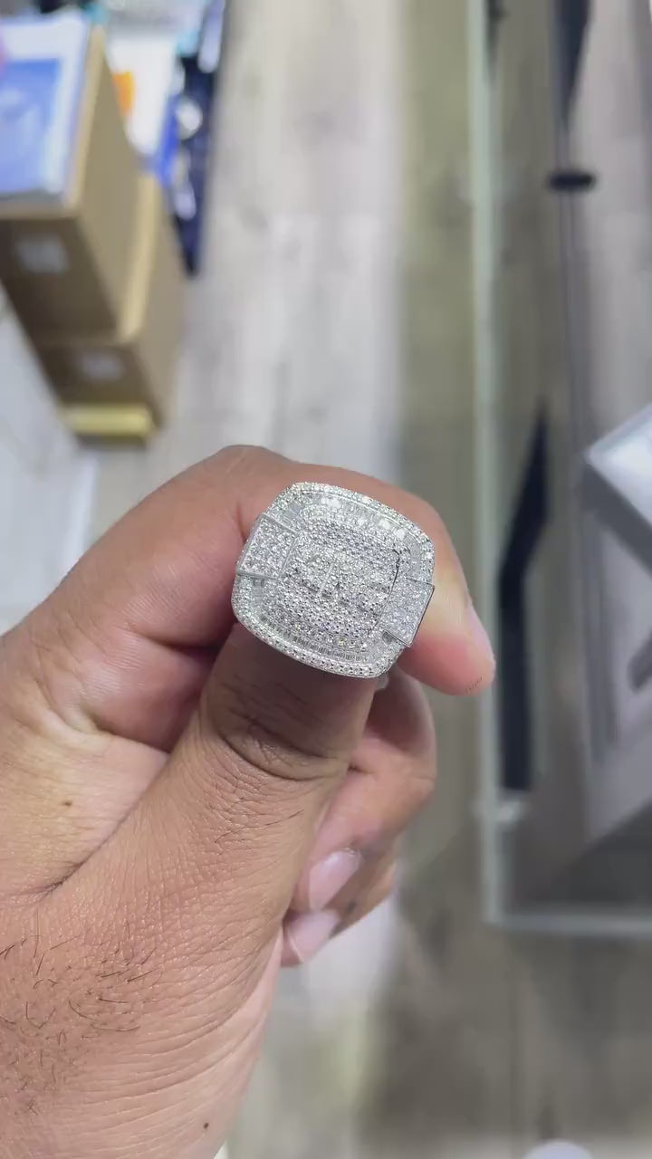 Men Moissanite Custom King Ring [3.62 CTW] in 925 Sterling Silver