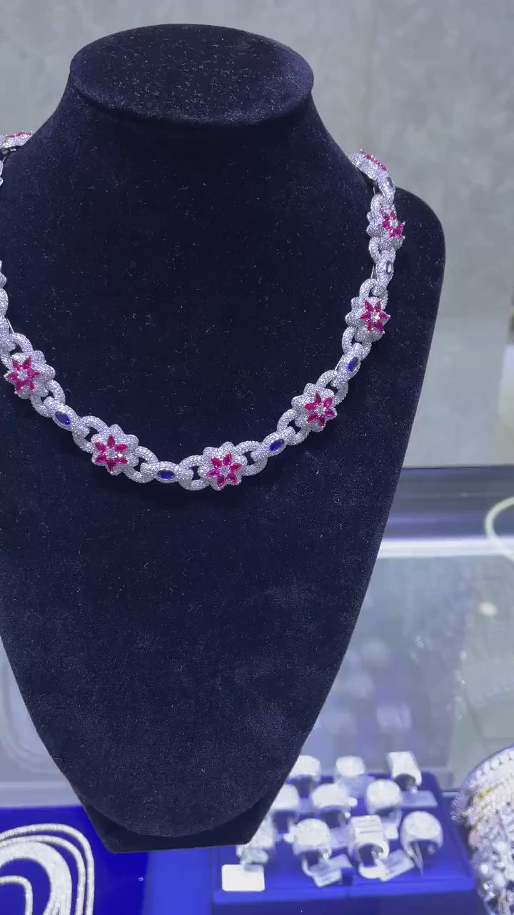 Iced Out Custom Moissanite Chain [22.21CTW] in 925 Sterling Silver