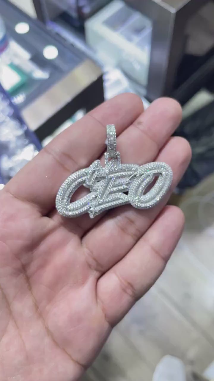 CEO Pendant VVS1 Moissanite [4.27 CTW] 925 Sterling Silver
