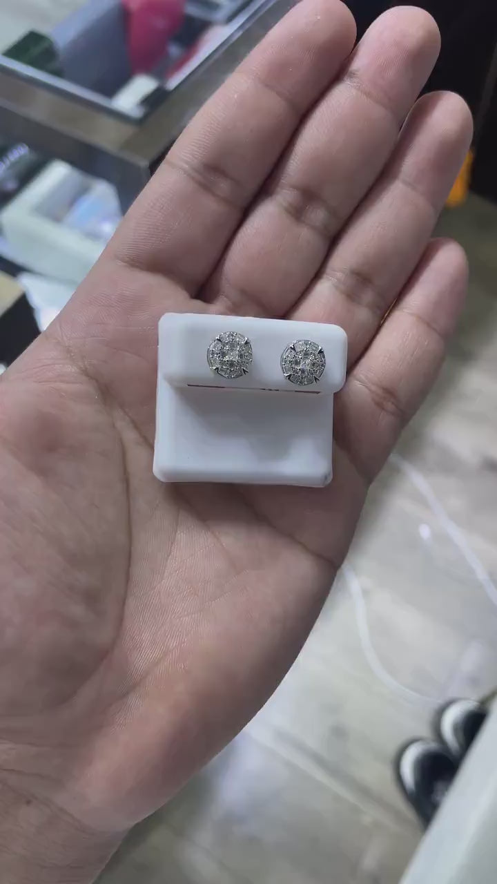 1.15 CTW Moissanite Classic Stud Earrings 925 Sterling Silver