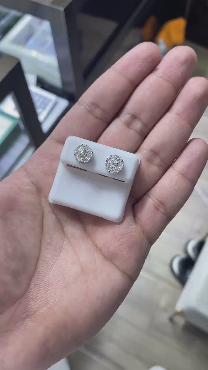 1.07 CTW Moissanite Square Stud Earrings 925 Sterling Silver
